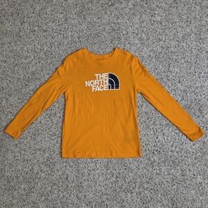 The North Face Boys Orange Long Sleeve Tee, Large
